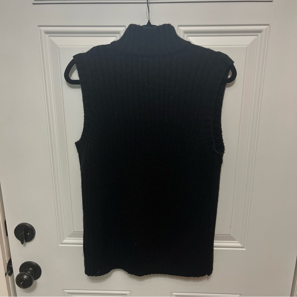 Denim & Co Black Sleeveless Zip-Up Sweater Vest NWOT - Picture 8 of 8